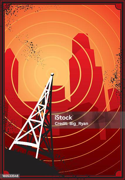 Miasto Radio - Stockowe grafiki wektorowe i więcej obrazów Radio - Radio, Wieża - Konstrukcja budowlana, Bez ludzi