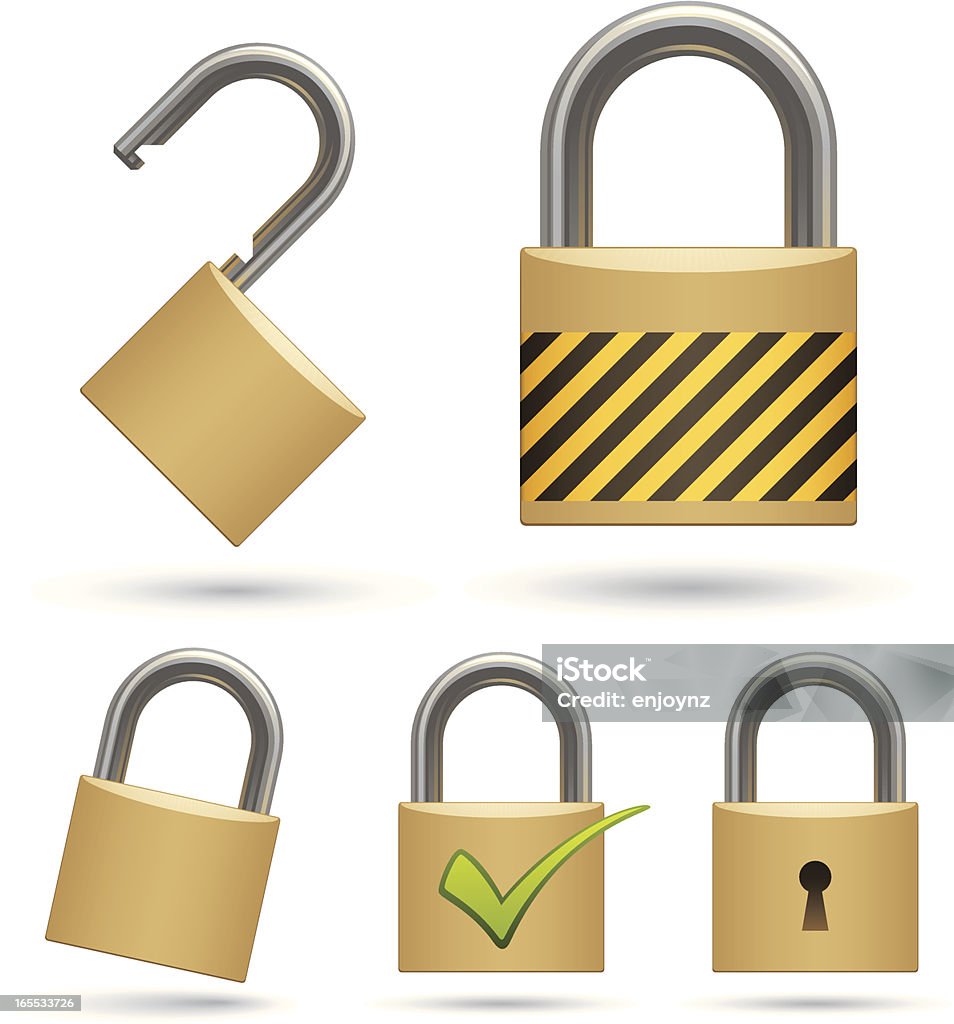 Padlock Graph Padlocks Stock Illustration - Download Image Now - Padlock, Cut Out ...
