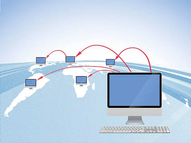 Vector illustration of Online business