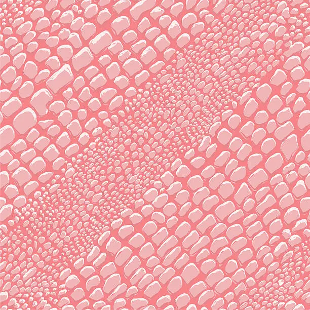 Vector illustration of Reptile Skin Pink (seamless tile)