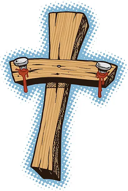 Vector illustration of Crucifix