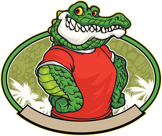 Gator Dude A friendly gator with a removable background. alligator stock illustrations