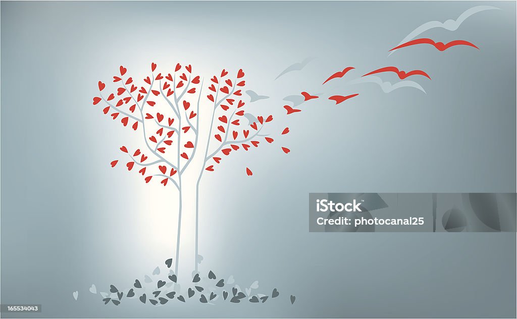 Amor evolução árvore - Vetor de Mudança royalty-free