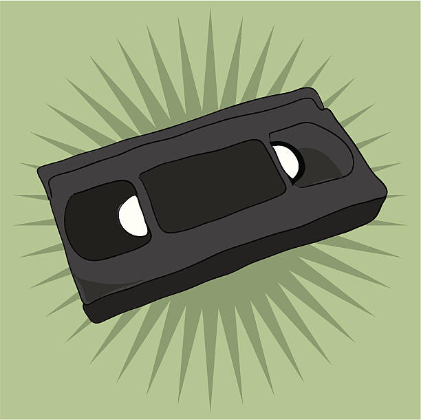 VHS video cassette vector art illustration