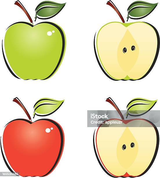 全体とカットのりんご - アイコンのベクターアート素材や画像を多数ご用意 - アイコン, アイコンセット, イラストレーション
