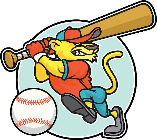 illustrazioni stock, clip art, cartoni animati e icone di tendenza di cougar pastella - mascot anger baseball furious