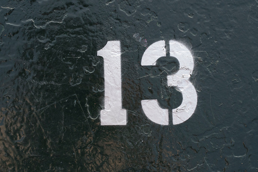 Old metallic doors adress numbers set 1 - 10