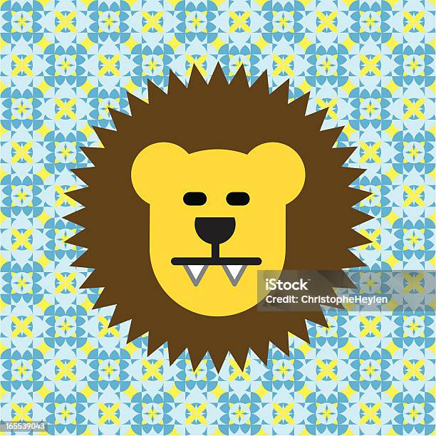 Szałowy Lion - Stockowe grafiki wektorowe i więcej obrazów Lew - Wielki kot - Lew - Wielki kot, Seamless pattern, Zwierzę