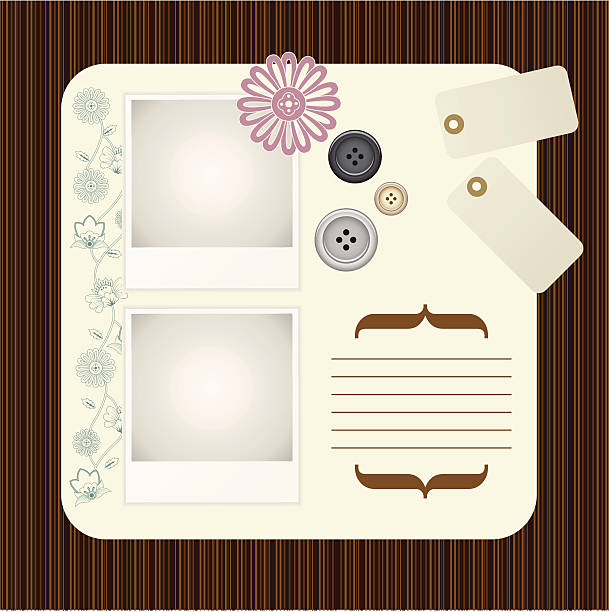 scrapbook elements mix and match and move scrapbook elements. diary photos stock illustrations