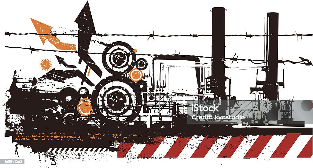 Grunge industrial - arte vectorial de Acero libre de derechos