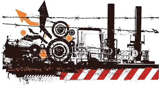 Vector illustration of Grunge industrial