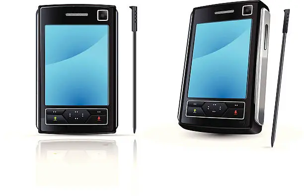Vector illustration of mobile phone (communicator)