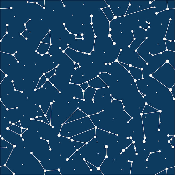 constellation(seamless) the seamless vector background of constellation sky designs stock illustrations