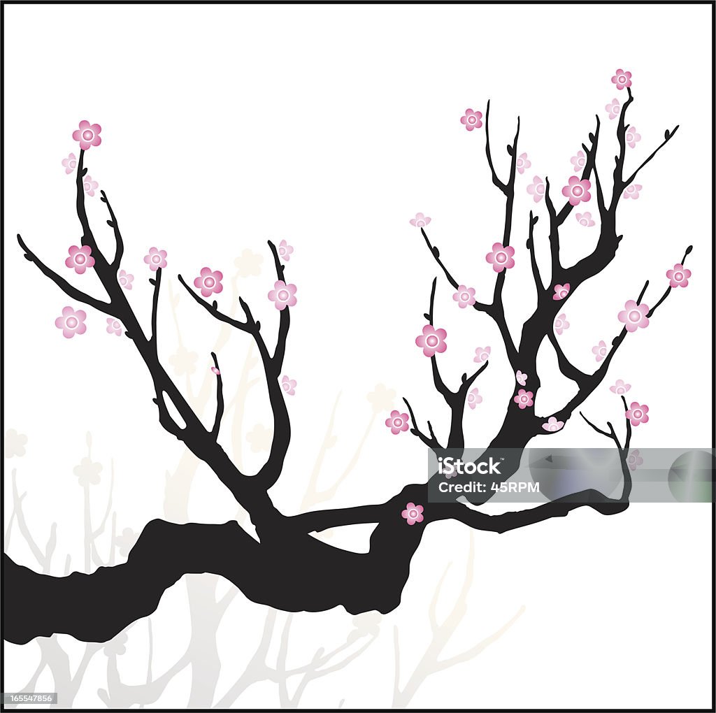 fleur de cerisier - clipart vectoriel de Fleur de cerisier libre de droits