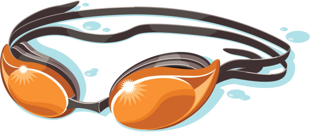 orange swim goggles