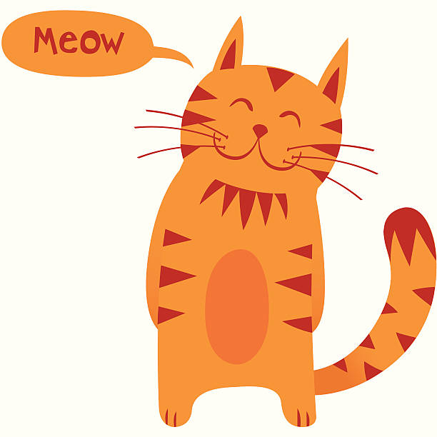 ilustraciones, imágenes clip art, dibujos animados e iconos de stock de el sr. cat - miaowing