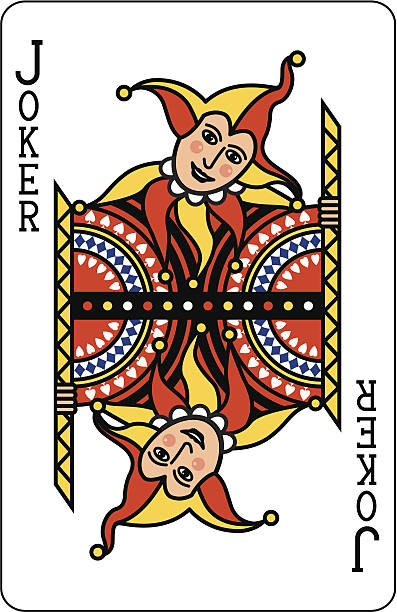 Joker Playing Card Joker Playing Card. court jester stock illustrations