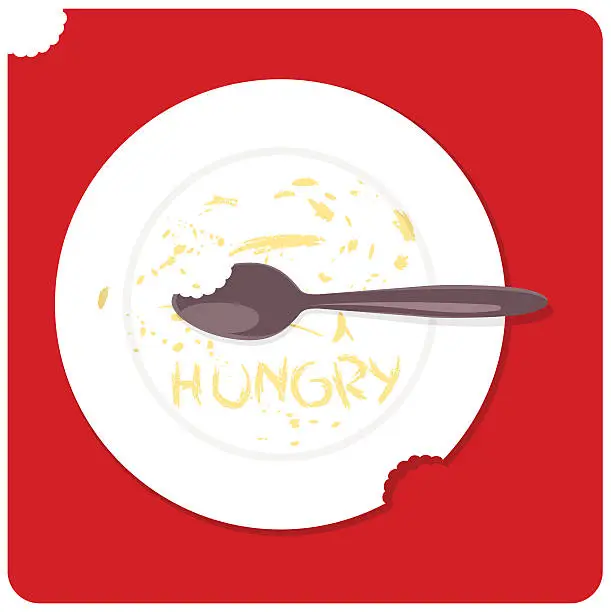 Vector illustration of I´m hungry