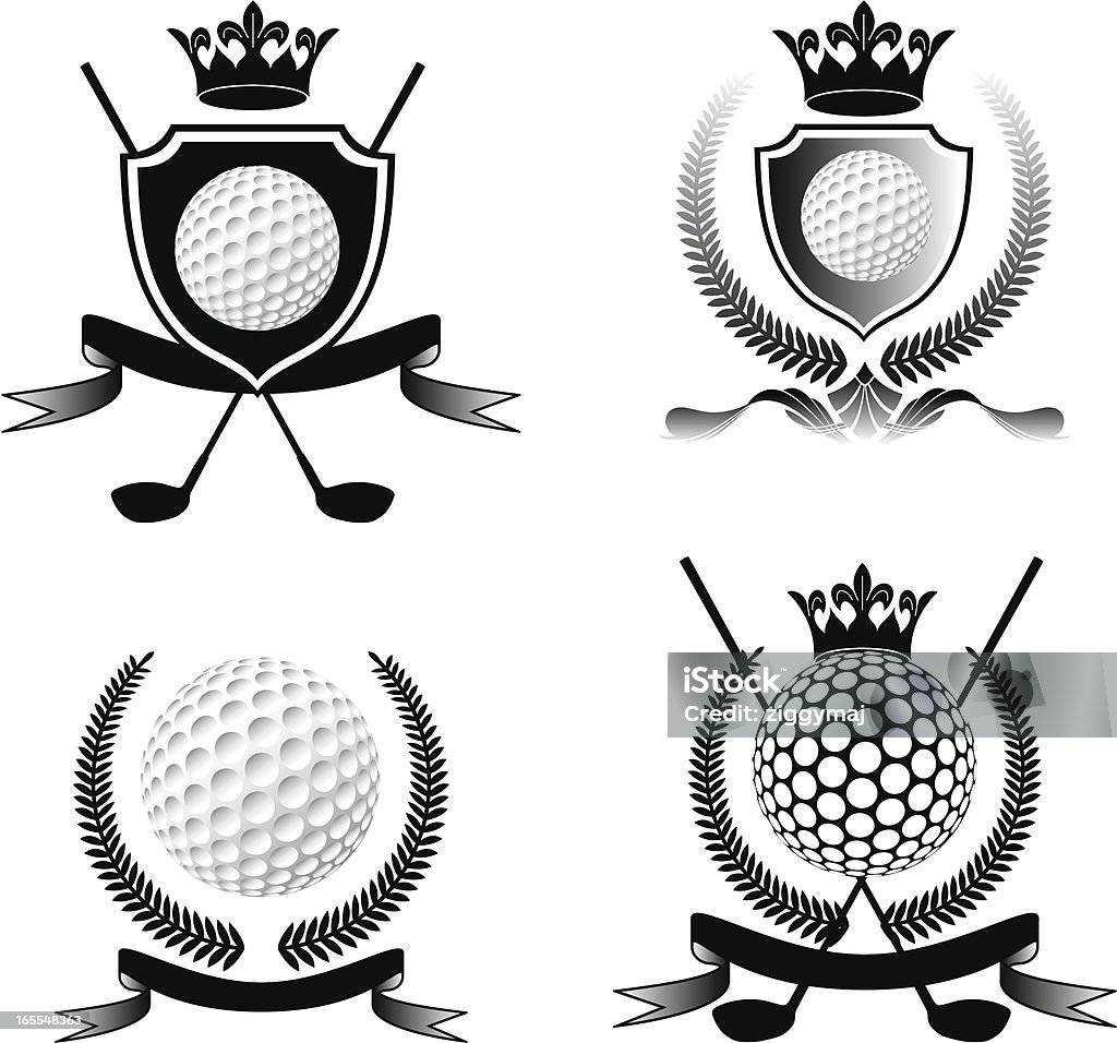 Emblems de Golf - arte vectorial de Pancarta libre de derechos