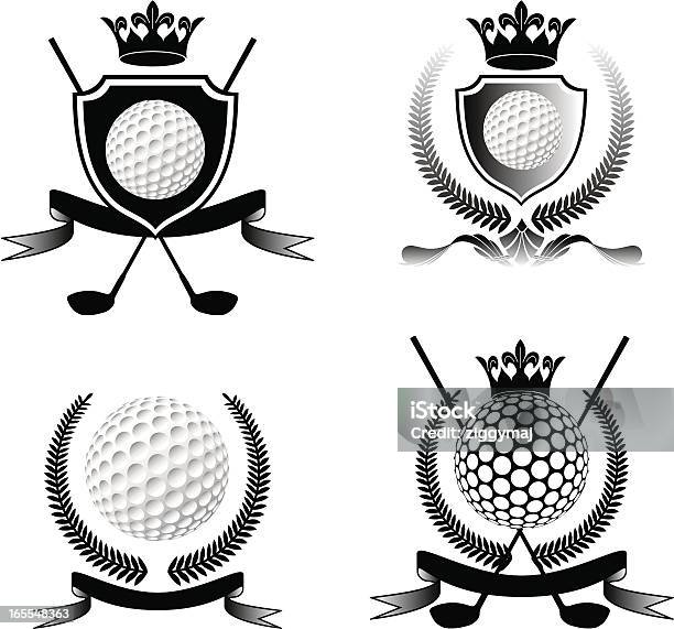 Ilustración de Emblems De Golf y más Vectores Libres de Derechos de Pancarta - Pancarta, Pelota de golf, Aire libre