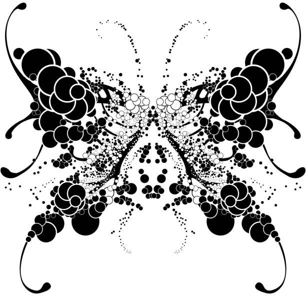 Butterfly Bubbles vector art illustration