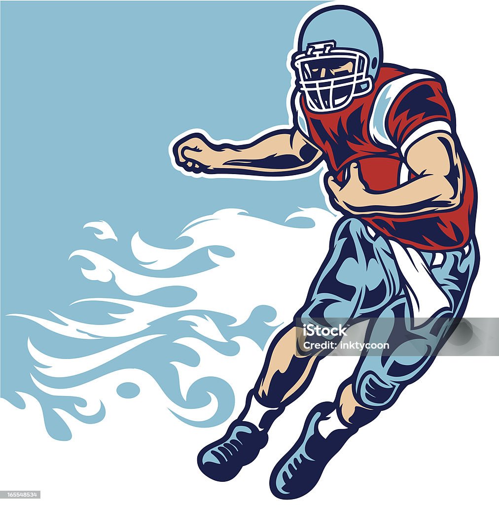 Football Run This player Quickly shuffles for the touchdown.http://www.inktycoon.com/istocklb/sports-icon.jpg American Football - Sport stock vector
