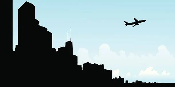 Vector illustration of Chicago Departure