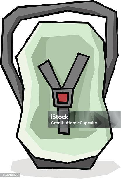 Drawing Of A Child Or Babys Car Seat Stock Illustration - Download Image Now - Baby Seat, Carrying, Cartoon