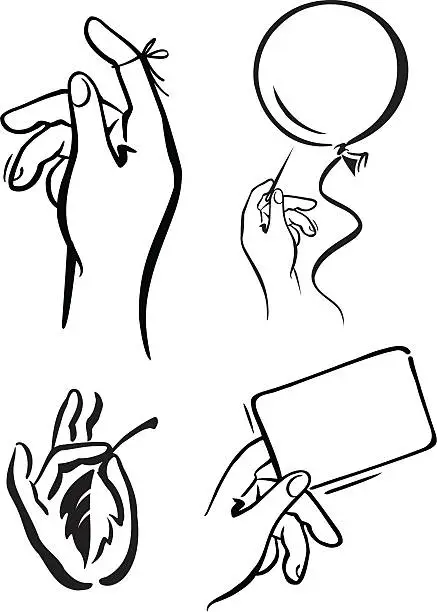 Vector illustration of More Hands