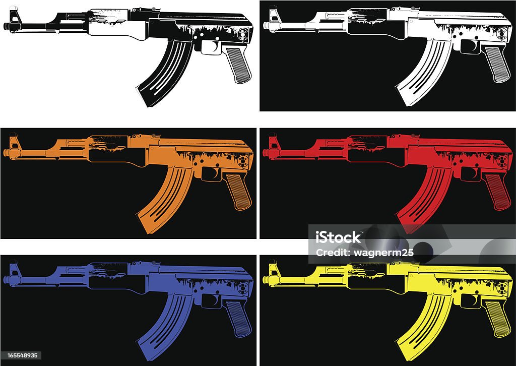 Pop máquina armas - Vetor de AK-47 royalty-free