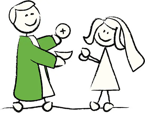 Vector illustration of My First Communion