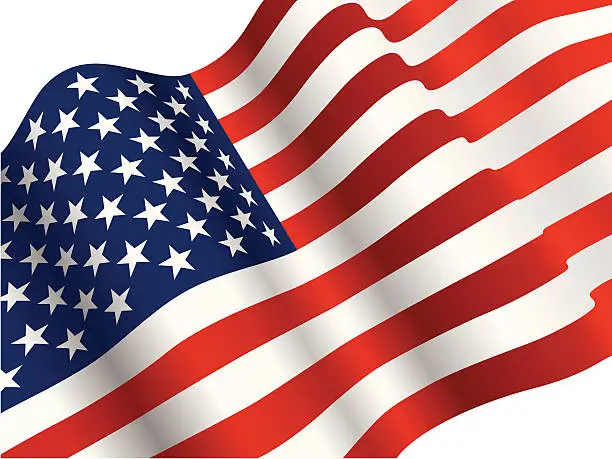 Vector illustration of US Flag