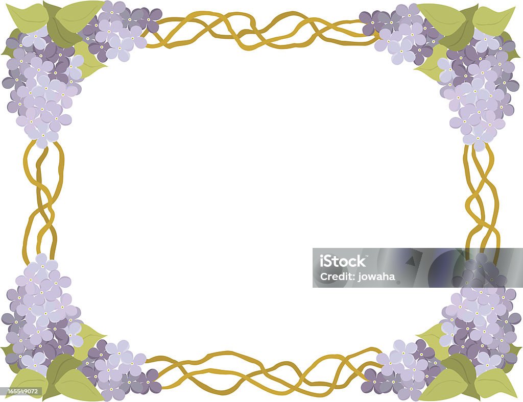 Bordo lilla con viti - arte vettoriale royalty-free di Colore lavanda