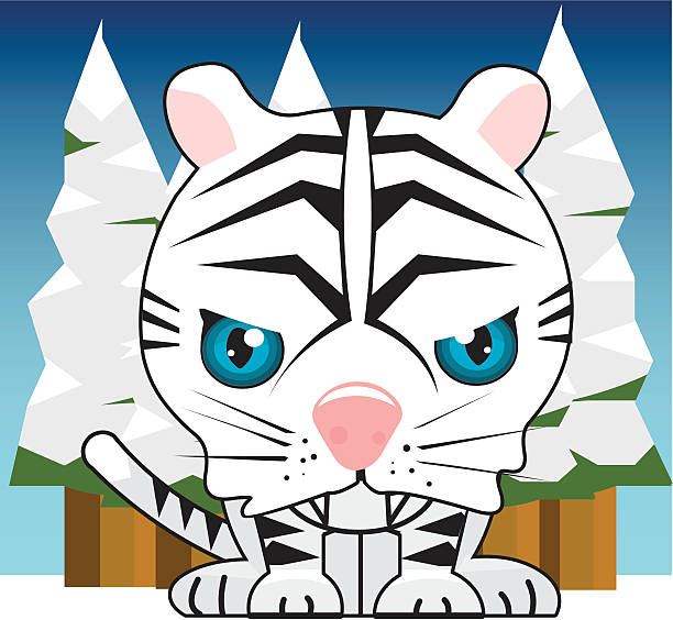 sibirien 2010 ist das jahr von tiger - babytiger stock-grafiken, -clipart, -cartoons und -symbole