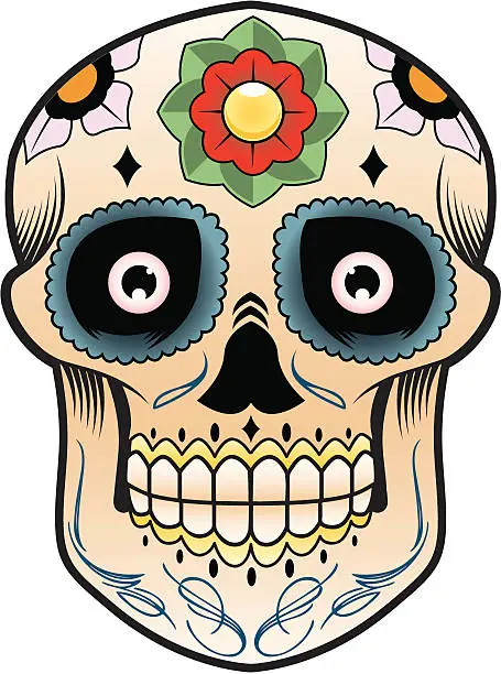 Vector illustration of Day of the Dead Skull