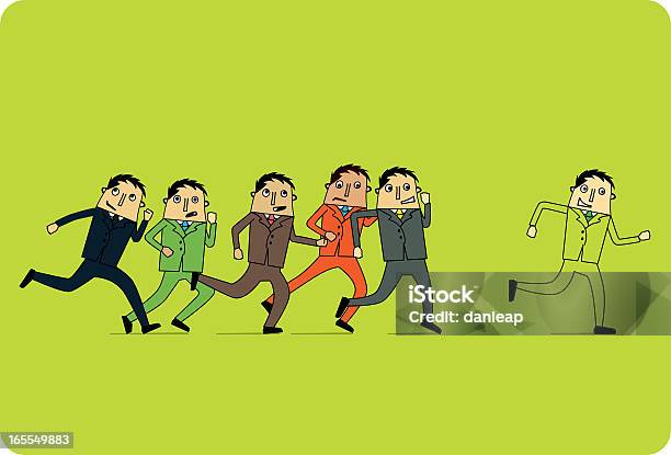 Out In Front Stock Illustration - Download Image Now - Business, Businessman, Cartoon