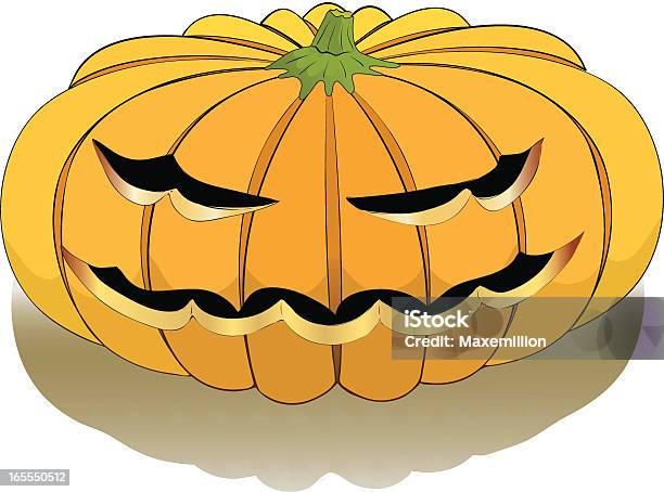 Ampia Halloween Lanterna - Immagini vettoriali stock e altre immagini di Arancione - Arancione, Cibi e bevande, Cibo