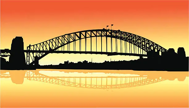 Vector illustration of Sydney Harbour