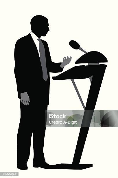 Speakericon - Arte vetorial de stock e mais imagens de Pódio de Conferencista - Pódio de Conferencista, Homens, Orador Público