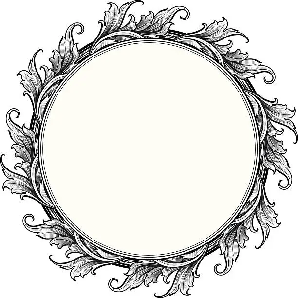 Vector illustration of Circle Scroll