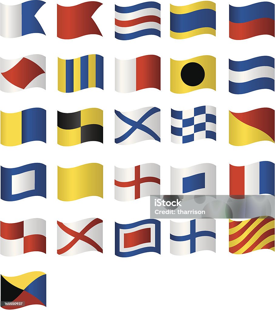 Wektor flagi Falowane morska - Grafika wektorowa royalty-free (Bez ludzi)