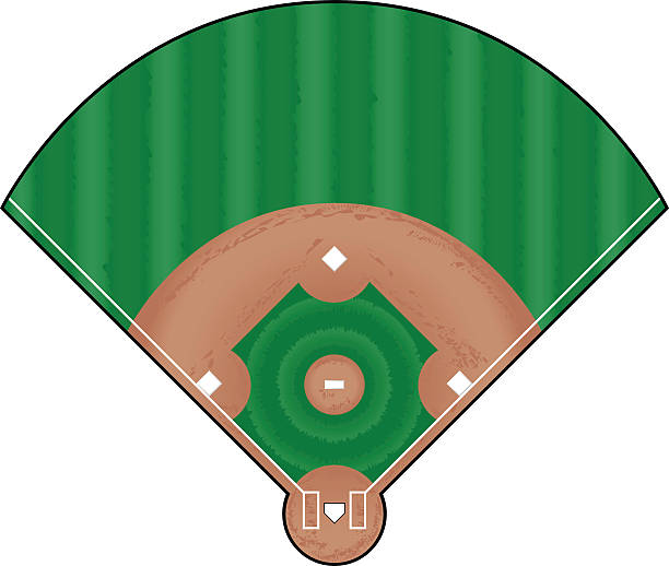 baseball-feld - baseball dirt softball baseball diamond stock-grafiken, -clipart, -cartoons und -symbole