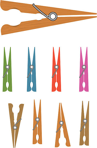 340+ Plastic Clothespins Illustrations, Royalty-Free Vector Graphics ...