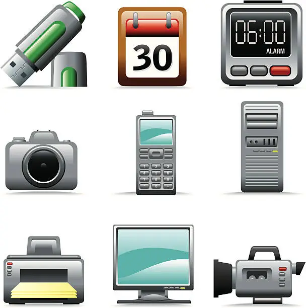 Vector illustration of Tech ICONS