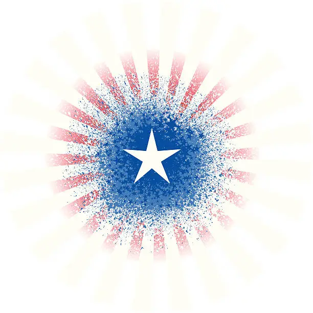 Vector illustration of Fourth of july star