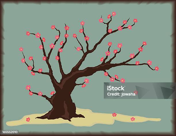 Árvore Com Flores De Cereja - Arte vetorial de stock e mais imagens de Árvore - Árvore, Cerejeira, Flor de ameixa