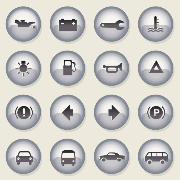 크롬 자동차모드 bullet - gas fuel pump symbol metal stock illustrations