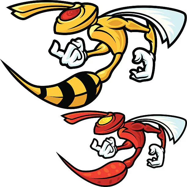 Vector illustration of Mad Hornet Profile