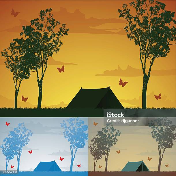 Camping Stock Vektor Art und mehr Bilder von Eukalyptusbaum - Eukalyptusbaum, Australisches Buschland, Camping
