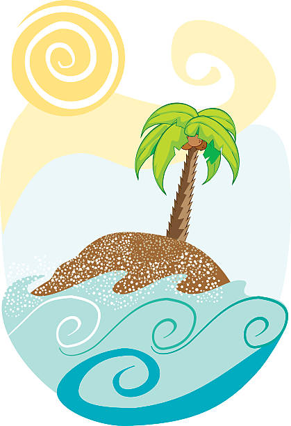 island vector art illustration